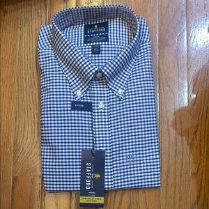 Stafford Blue Dress Shirt Classic Fit